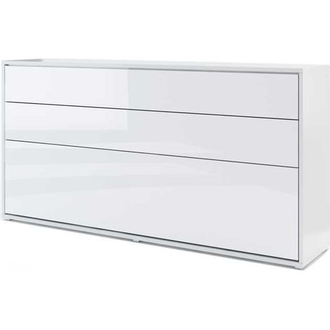 Lenart Letto a scomparsa BED CONCEPT 06 90x200 orizzontale bianco lucido (1/3)