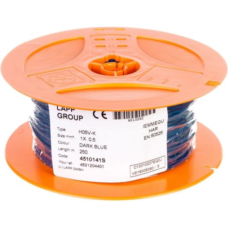 Cable de instalación H05VK 05 azul oscuro 4510141S 250m