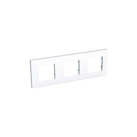 Schneider ALB44657 - Altira 3-post plate - horizontal mounting center distance 71 mm polar white