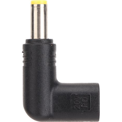 100-W-USB-C-Buchse auf DC 18,5–20 V 5,5 x 1,7 mm PD-Adapter mit PD-Emulator und 90°-Winkelstecker