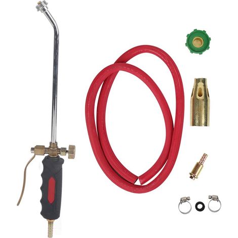 Ejoyous Chalumeau, Chalumeau à Brûleur de Mauvaises Herbes Torche à Gaz pour Couvreurs Outil D'Allumage Pistolet à Flamme Démarreur à Feu Kit avec Double Interrupteur Flamme Réglable, (1/5)