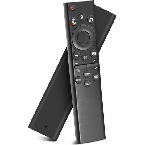 Télécommande Vocale de Rechange pour S-amsung, BN59-01385A Télécommande Universelle de Rechange pour Samsung Smart TV avec 4 Touches de Raccourci, avec The Frame Neo QLED, Smart 4K Crystal UHD Series (1/5)