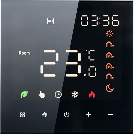 Intelligenter Thermostat, 16A digitaler programmierbarer Thermostat mit LCD-Touchscreen, Wandmontierter digitaler Smart-Thermostat für elektrische Heizung