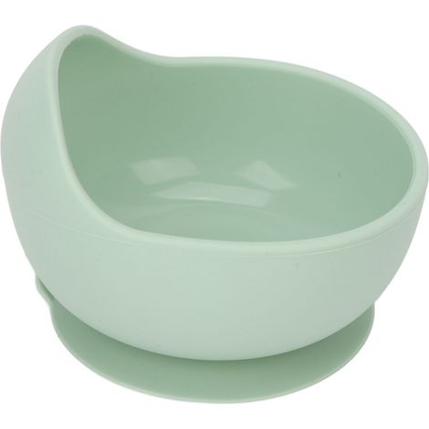 Bol en silicone souple pour personnes âgées et enfants, antidérapant avec ventouse, vaisselle portable sécurisée, couleur verte, idéal pour maison et restaurant. (1/5)