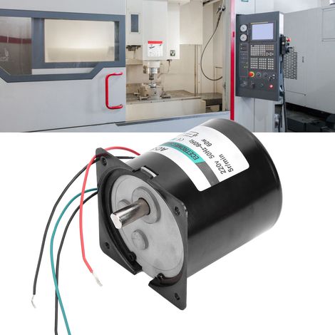 Moteur synchrone à courant alternatif XD80KTYZ + condensateur 60 W à aimant permanent, moteur lent, bidirectionnel, contrôlable, couple élevé, faible vitesse, micromoteur à arbre excentrique, 5 tr/min (1/5)