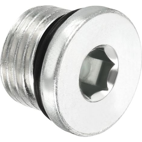 9/16-18UNF Interne Hex Tête Tuyau Raccord Bouchon, Mâle Fil 45 Acier Prise Bouchon avec Bague étanchéité pour Terminer Tuyau Terminaux (1/5)