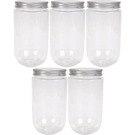 Lot de 5 tasses avec couvercle (1/3)