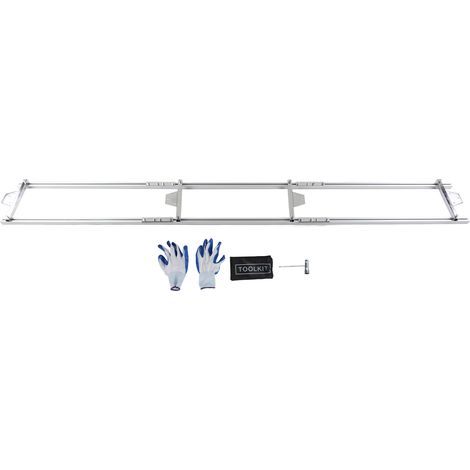Kit de barres transversales en alliage d'aluminium, système de guidage de moulin à rail de 9 pieds 2.7m, 4 pièces (1/5)