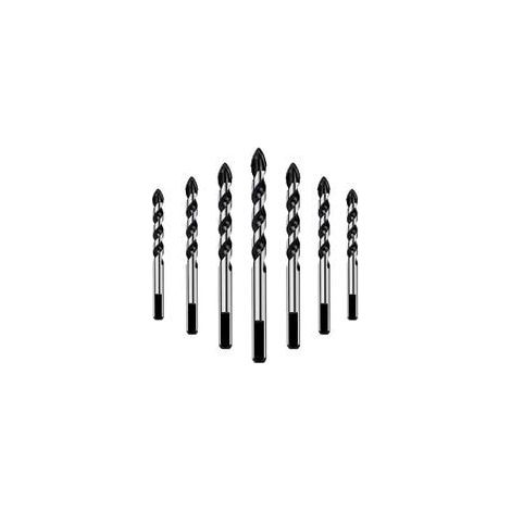 7-teiliges Bohrerset für Fliesen, Glas, Beton, Stein, Ziegel, Keramik und Spiegel (3 mm, 4 mm, 5 mm, 6 mm, 8 mm, 10 mm, 12 mm) (1/5)
