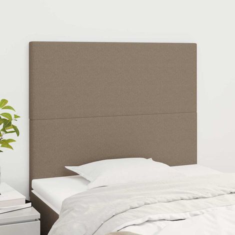 vidaXL Cabecero de cama gris topo 80x5x118/128 cm Tela (1/5)