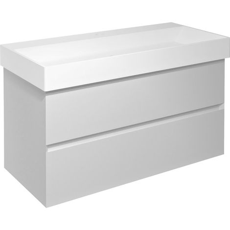 FILENA Vanity Unit 95x51,5x43cm, blanc mat (1/3)
