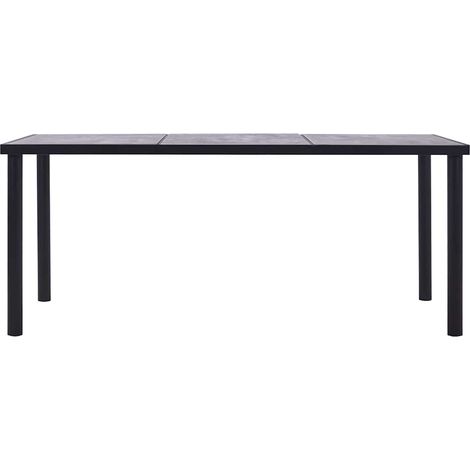 Maison Exclusive - Tavolo da Pranzo Nero e Grigio Cemento 200x100x75 cm in MDF (1/5)