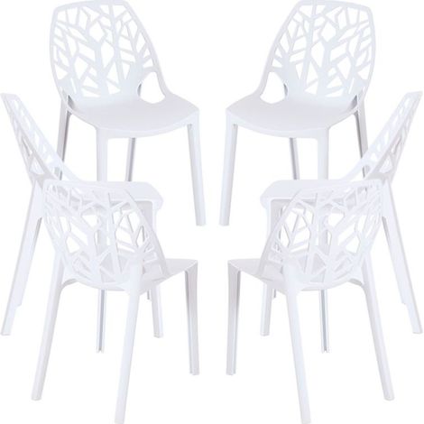 Packs Sillas - Pack 6 Sillas Hissar Polipropileno - Blanco (1/5)