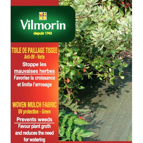 Toile de Paillage Tissée - 130 g/m² - 1.05 m x 100 m - Vert Vilmorin (1/2)