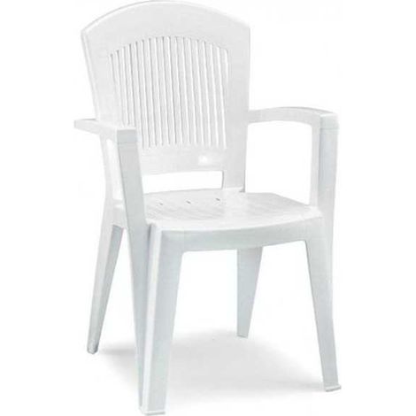 Sillón de exterior super elegante de resina blanca Scab Design PZ 1