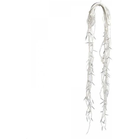 Rideau Lumineux - 144 LED - 4 m x 0,6 m - Blanc Chaud - 8 Modes avec Mémoire - Connectable jusqu'à 20 Unités - Extérieur Intérieur - 1 Pièce