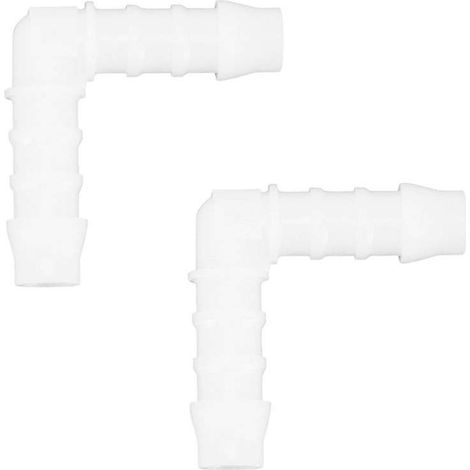 2x raccord de durite en L diamètre 8mm connecteur tube tuyau carburant essence tracteur tondeuse voiture (1/2)
