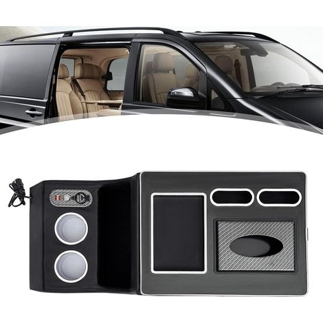 Boîte de rangement pour accoudoir avec allume-cigare et interface USB & PD, pour W693 Benz-Viano (2003-2013), Benz-Vito (2003-2014), Benz-Mixto Camionnette (2003-2014)
