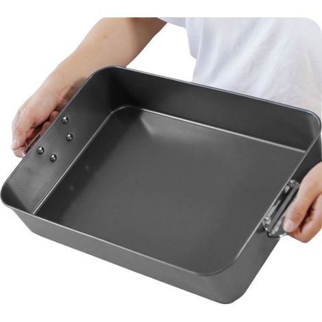 Plat à lasagnes avec revêtement antiadhésif, acier inoxydable, noir, 35 cm (1/5)