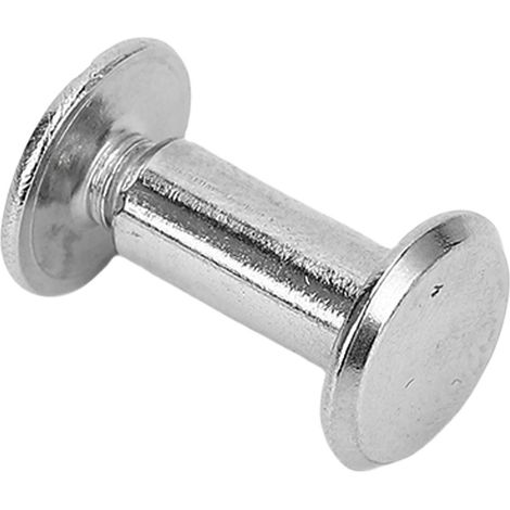 Lot de 50 paires de rivets et vis M3.5 en acier inoxydable à tête plate ronde pour la maroquinerie et la confection de vêtements (4,5 x 10 x 9 mm). (1/5)