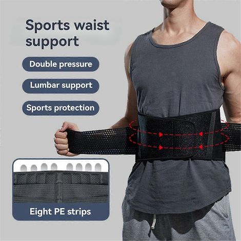 Ceinture de maintien lombaire en acier avec plaque de pression, taille S (1/5)