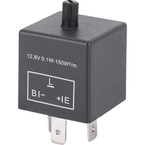 Relais clignotant LED universel CF14KT à 3 broches 12,8 V 0,1 W-150 W réglable, adapté aux automobiles. (1/5)