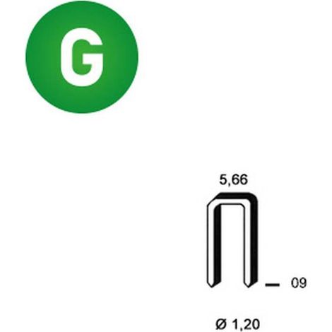 16 000 Agrafes E-09 - Galvanisées Résinées - 5.66x9x1.2 mm - D-Work