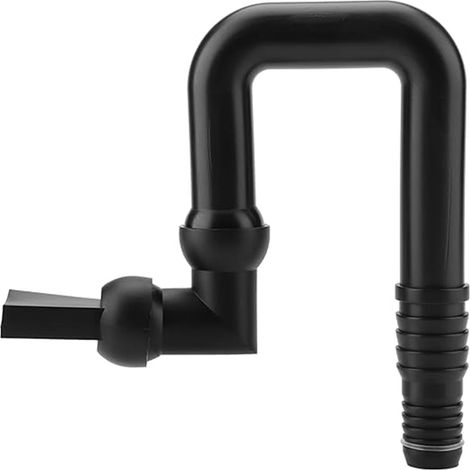 Tube de retour en U, rotation à 360 ° pour aquarium, tube de retour en U, buse de pompe à poisson pour pompe à eau d'aquarium (noir) (1/5)