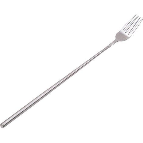 Fourchette à barbecue extensible, ustensile de cuisine innovant, de qualité alimentaire, à long manche, pour dîner et café (1/5)