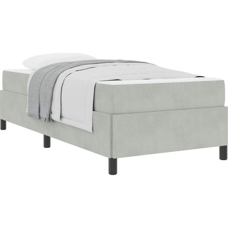 Maison Exclusive - Cadre de lit avec matelas Gris clair 80 x 200 cm tissu
