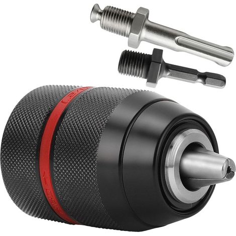 Mandrin Perceuse Autoserrant 1.5-13 mm 1/2-20UNF avec Adaptateur SDS-plus. Mandrin Sds-plus Pour Perceuse et Visseuse Bosch Metabo Makita et autre marques (1/4)