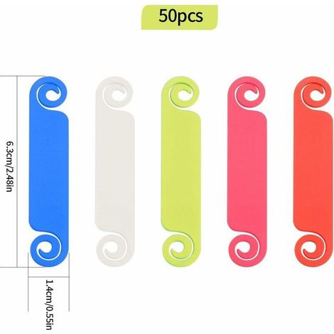 50 Pack Cable Marker Labels, Multicolor Cable Labels for Wire Marking, Marking System, Cable Management. (1/5)