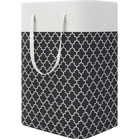 Panier à linge 75L en tissu épaissi – Pliable avec revêtement PE – Dimensions 40 x 30 x 62 cm – Pour rangement vêtements et jouets