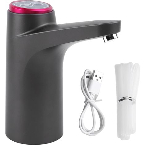 Pompe à eau électrique intelligente sans fil pour bonbonne d'eau, distributeur d'eau automatique, noir (1/5)