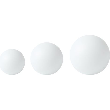 Lot de 3 Lampes Boules Solaires LED Matière Synthétique Extérieur 30 cm Étanche IP67 avec Télécommande Blanc Lobaina (1/5)