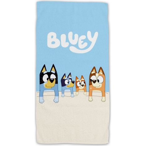 Bluey Baumwolle Strandtuch Frottee Badetuch mit Premium Druck, 70x140 cm