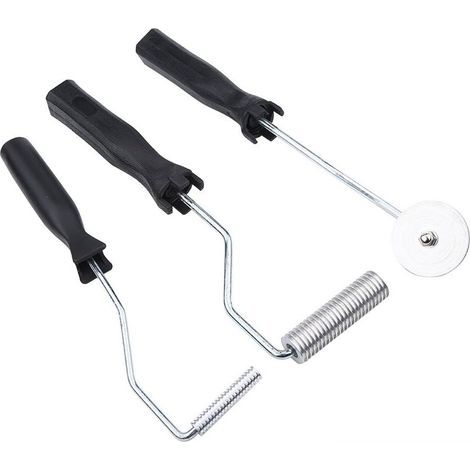 3PCS Outils Rouleaux en Fibre de Verre, Rouleau Debulleur Resine, Fibre de Verre d’Alliage d’Aluminium, Bubble Paddle Roller Kit, pour Résine Composite Décoration Maison (1/5)