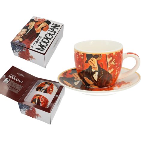 Taza de espresso con platillo Modigliani Mario Varvogli PARA REGALO (1/3)