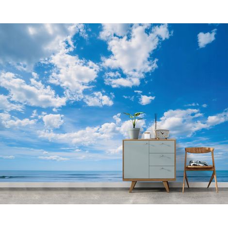Fototapete Himmel Wolken Natur, für Wohnzimmer und Schlafzimmer, 150 x 105 cm – Komplettset inkl. Kleister & Anleitung (1/5)