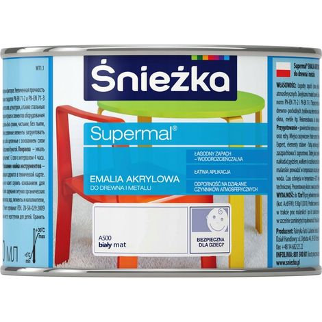 Śnieżka Eko Supermal Acryllack Weiß Matt 0,4L