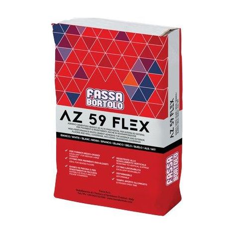 COLLANTE MAIOLICHE POLVERE AZ 59 FLEX FASSA - BIANCO KG 5- 5 pezzi