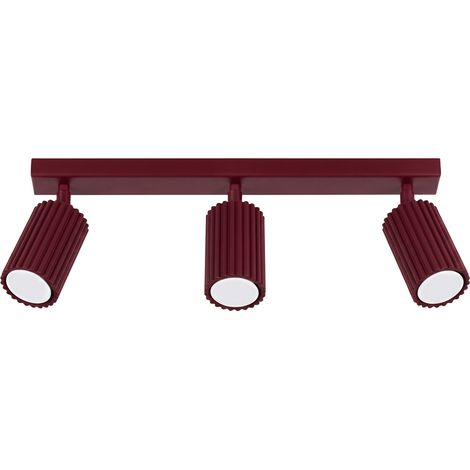 Plafones Karbon borgoña aluminio 3xGU10 45cm Sollux (1/5)