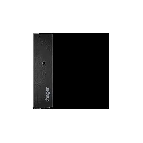 Pied rectangle pour borne de charge – Support robuste en acier – Installation facile pour espaces extérieurs – HAGER XEVA110 (1/2)