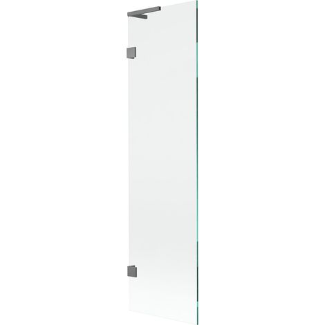 Mexen Lunar L paraván de baño de 1 ala 50 x 150 cm, transparente, metal arma - 897L-050-000-95-00 (1/5)