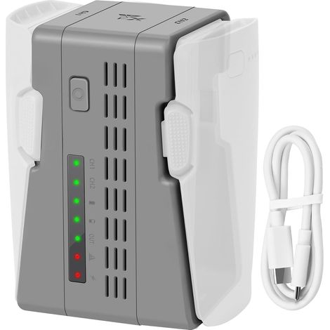 Chargeur de batterie double 45 W avec charge de stockage pour drone Neo 2 Hub de charge bidirectionnel, charge rapide deux batteries accessoires (1/5)