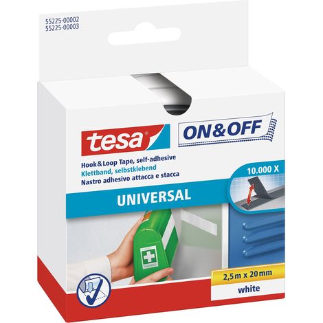 Tesa On & Off nastro autoadesivo bianco 2,5m x 20mm (1/5)