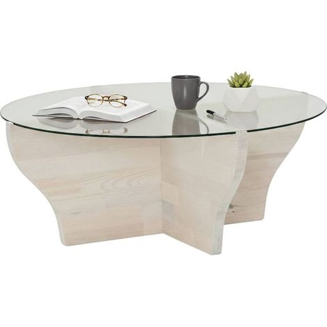 Dmora - Wohnzimmertisch Almach, Niedriger Wohnzimmertisch, Kaffeeregal, Couchtisch für Sofa, 92x92h36 cm, Weiß, mit verstärkter Verpackung