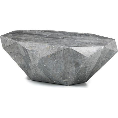 Tavolino moderno pietra fossile grigio cm 120 x 70 x h 40 (1/3)