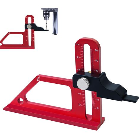 TONYSA Jauge de profondeur de scie de table, jauge de profondeur et de hauteur, jauge de hauteur en alliage d'aluminium pour menuisier mesure du bois (1 pièce) (1/5)