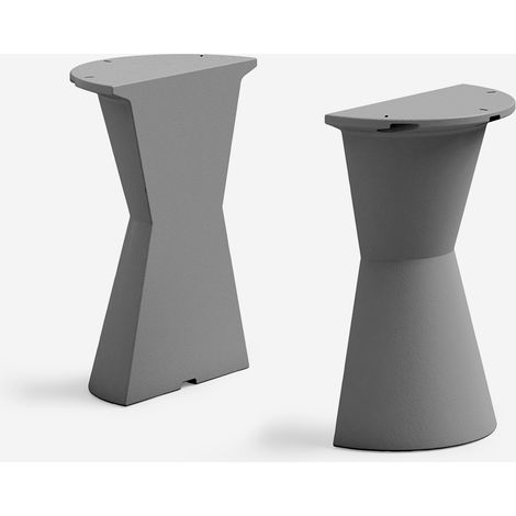 Set 2 mezzi tavoli bar design in polietilene per contract Dot - Ferro